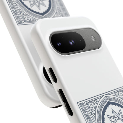 Jeddah Coordinates Phone Case — Arabic Arch Geometric Design