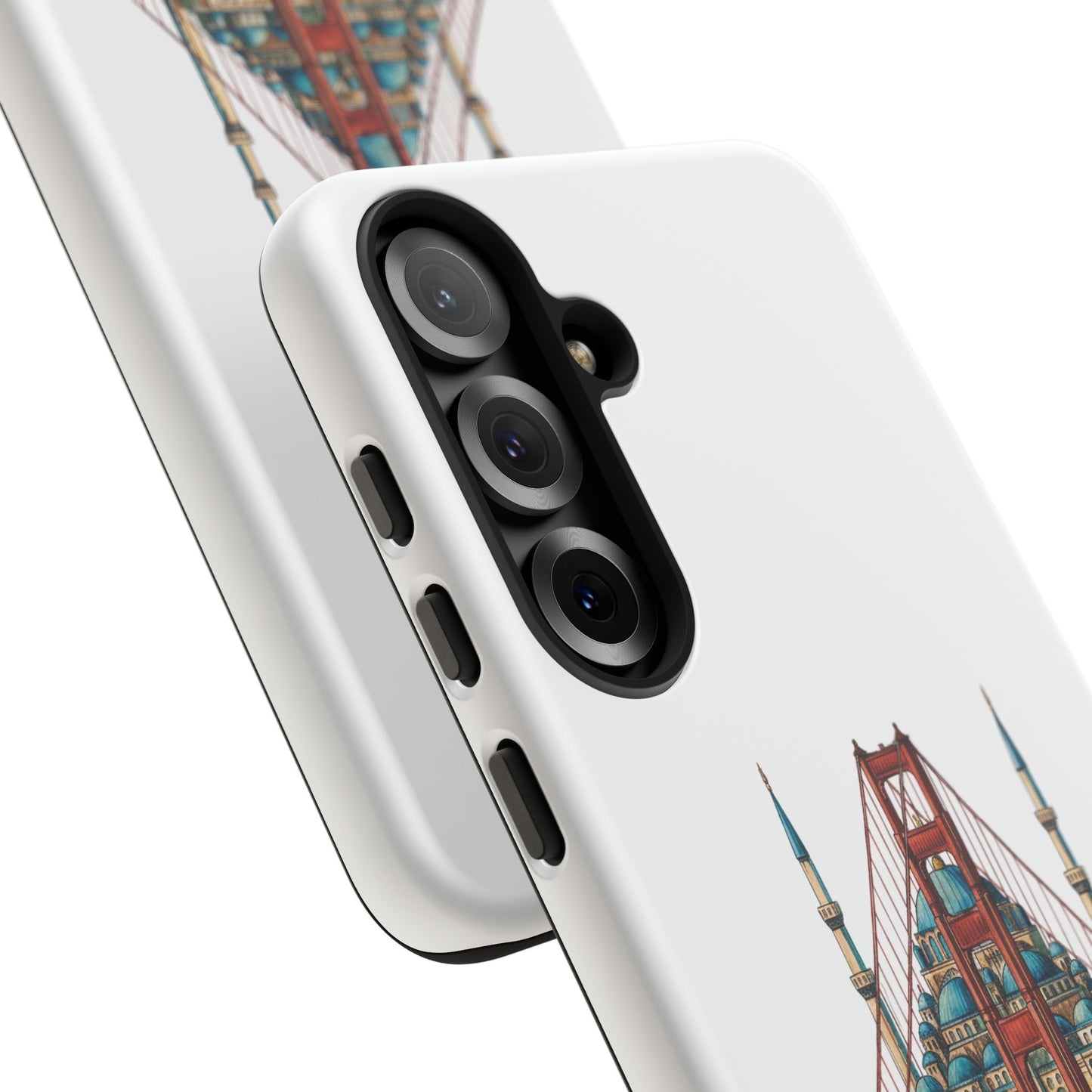 City Bridge Phone Case — Istanbul × San Francisco Illustrated Travel Design