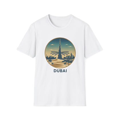 Dubai Skyline T-Shirt – Vintage Burj Khalifa Travel Tee
