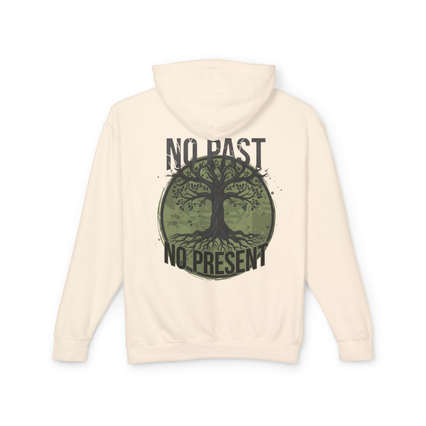 Tree of Roots Hoodie — "No Past No Present" Environmental Graphic Hoodie