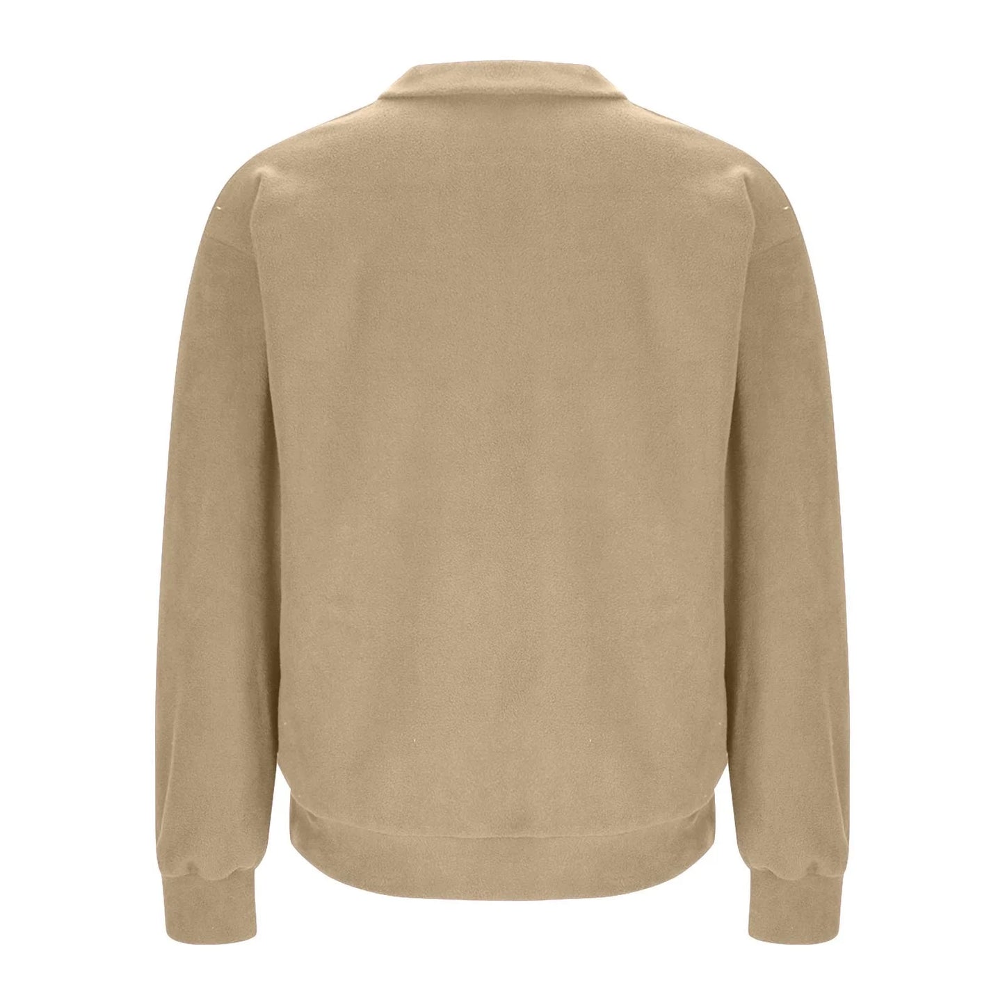 Men's Quarter Zip Pullover Fleece Long Sleeve Stand Collar Sweatshirts Comfort Soft Sweater Tops