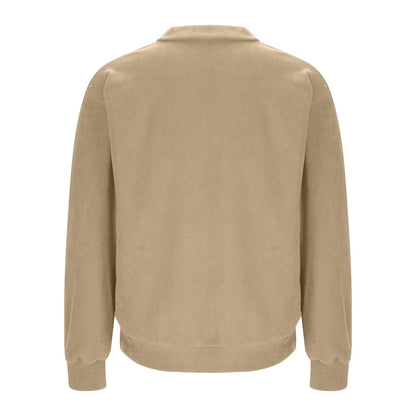 Men's Quarter Zip Pullover Fleece Long Sleeve Stand Collar Sweatshirts Comfort Soft Sweater Tops