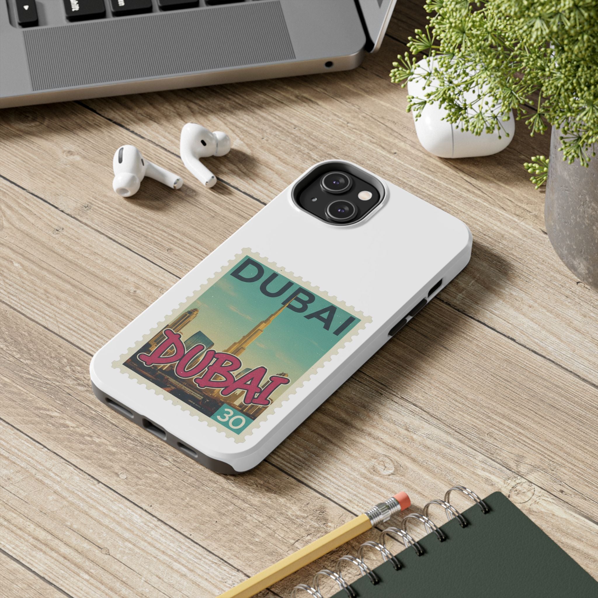 Dubai Postage Stamp Phone Case — Travel-Inspired Tough iPhone Case
