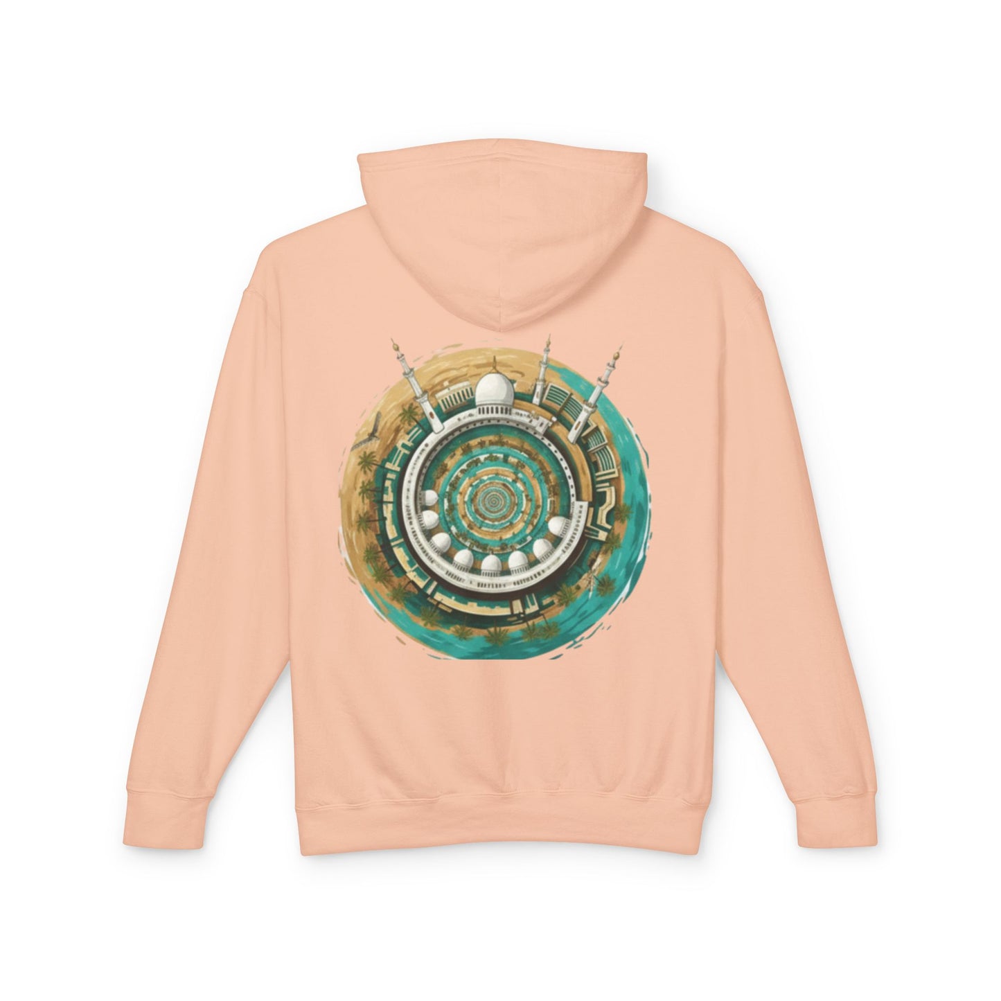 Mandala Mosque Hoodie — Islamic Geometric Art Backprint Hoodie