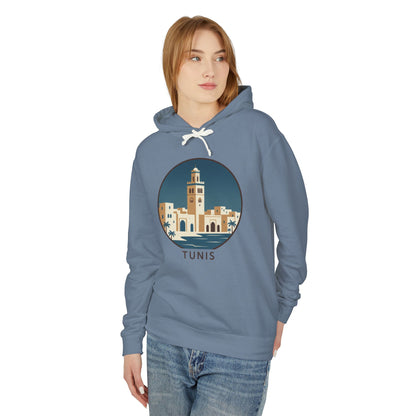 Tunis Skyline Hoodie — Minimalist Tunis Travel Sweatshirt