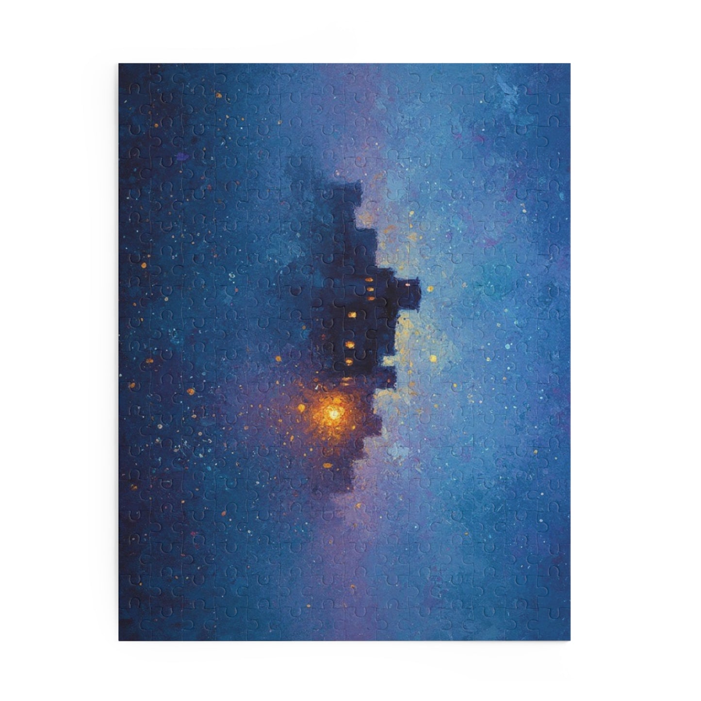 Mystic Castle at Dusk Puzzle — Atmospheric Night Sky Jigsaw (120/252/500 pcs)