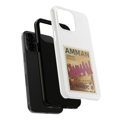 Amman Stamp Tough Phone Case — Jordan Travel Vintage Postage Design
