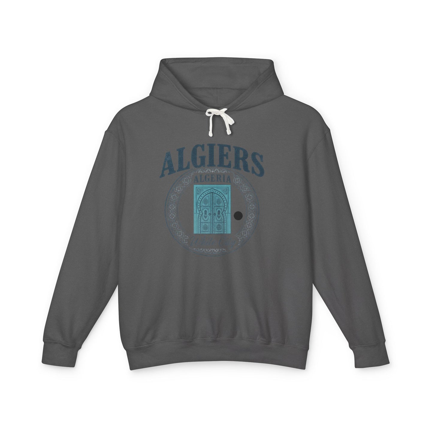 Algiers Algeria Vintage Door Hoodie — White City Travel Sweatshirt