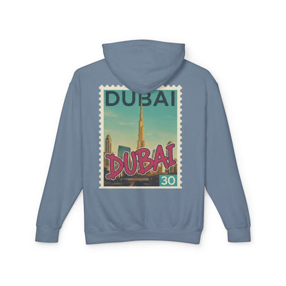 Dubai Vintage Postage Stamp Hoodie – Travel Souvenir Sweatshirt