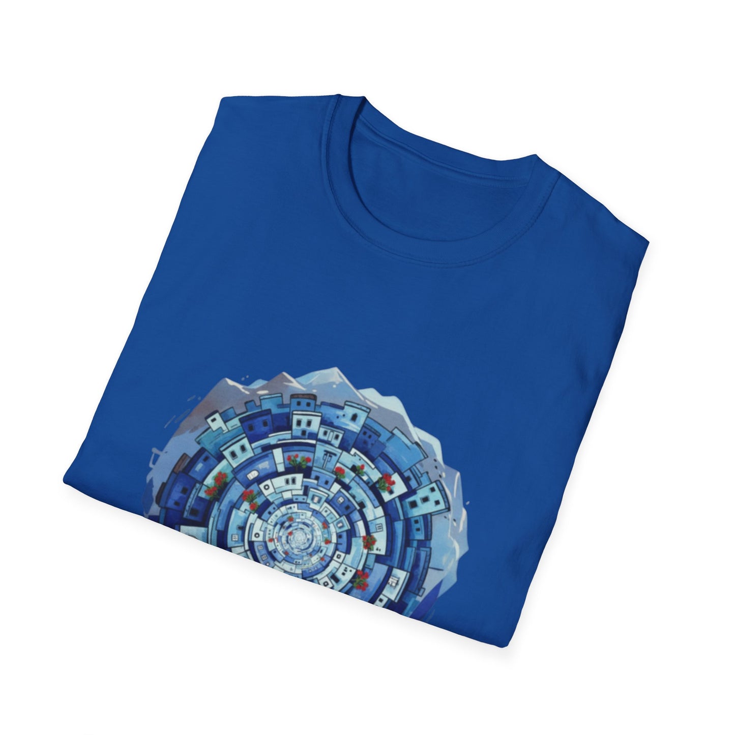 Blue Spiral Mandala T-Shirt — Abstract Ocean Vibe Graphic Tee