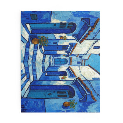 Blue Mediterranean Alley Puzzle — 120/252/500-Piece Jigsaw