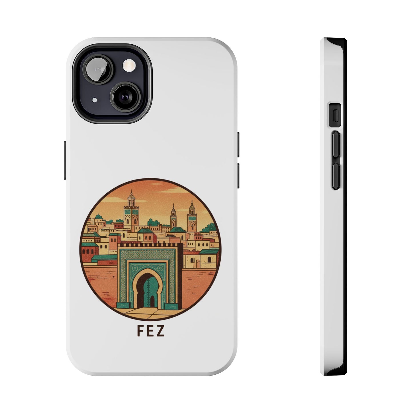 Étui de téléphone résistant Fez City — Étui de téléphone de voyage motif arche marocaine