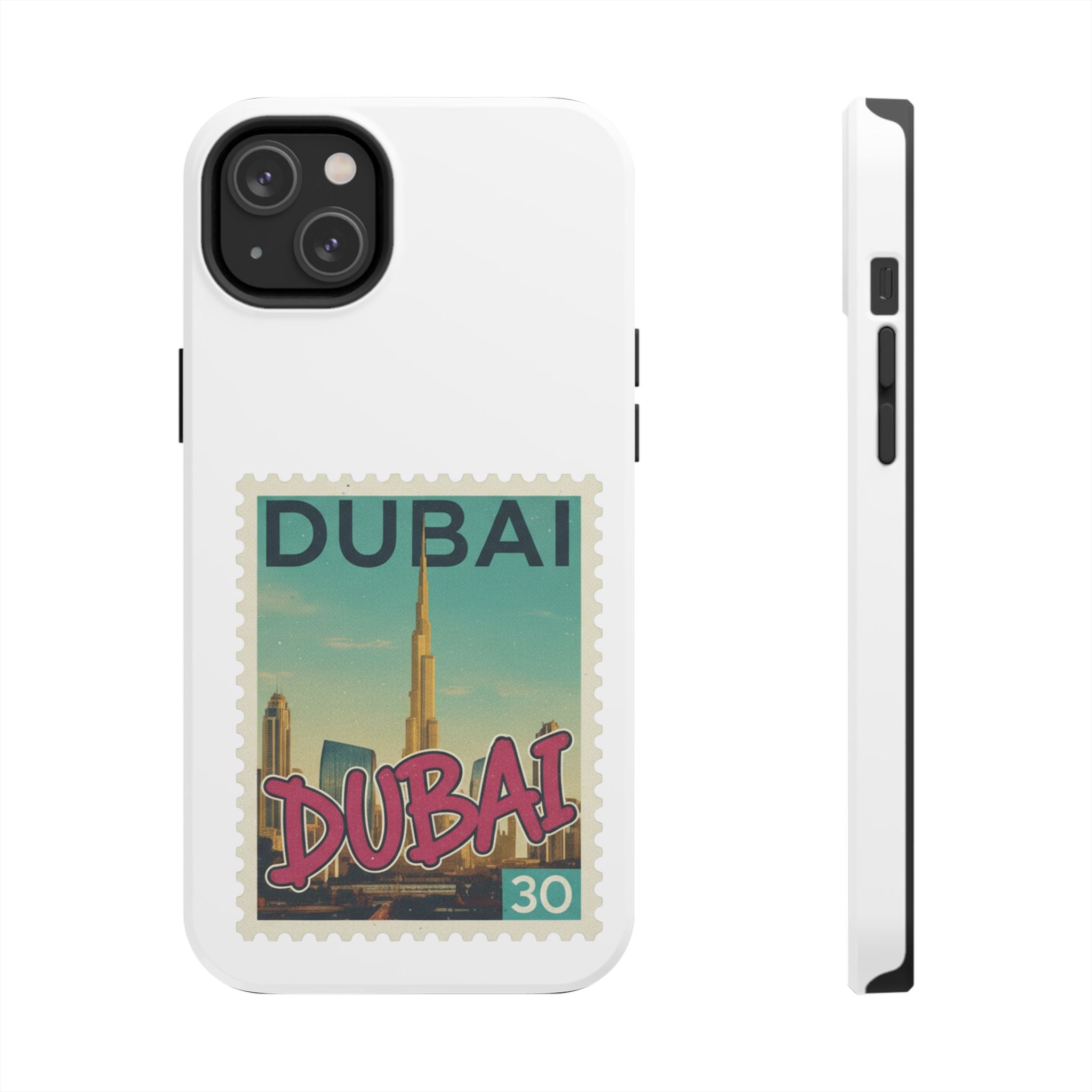 Dubai Postage Stamp Phone Case — Travel-Inspired Tough iPhone Case
