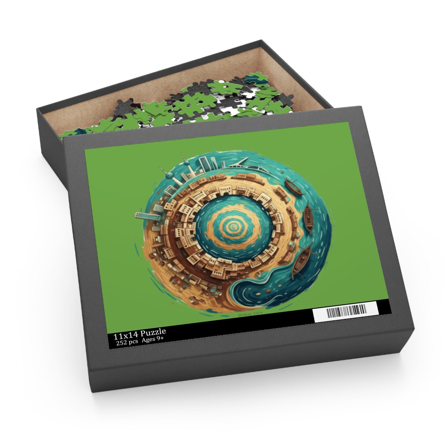 Coastal Tiny Planet Puzzle — 120/252/500-Piece Beach City Jigsaw