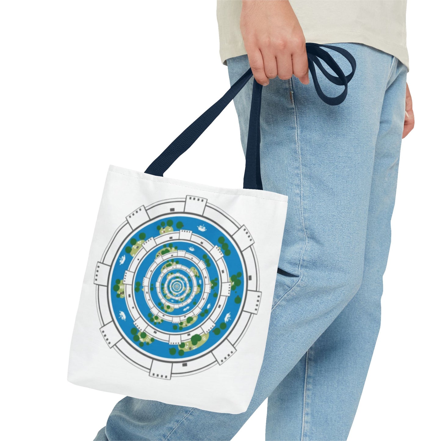 Spiral Island Tote Bag – Nautical Mandala All-Over Print Tote