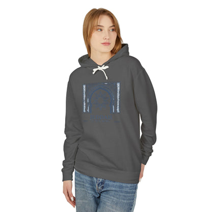 Jeddah Architectural Mandala Hoodie — Middle Eastern Travel Souvenir Sweatshirt