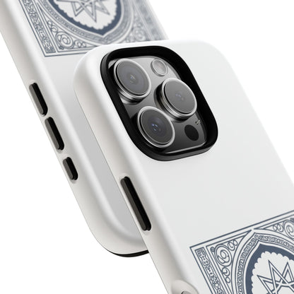 Jeddah Coordinates Phone Case — Arabic Arch Geometric Design