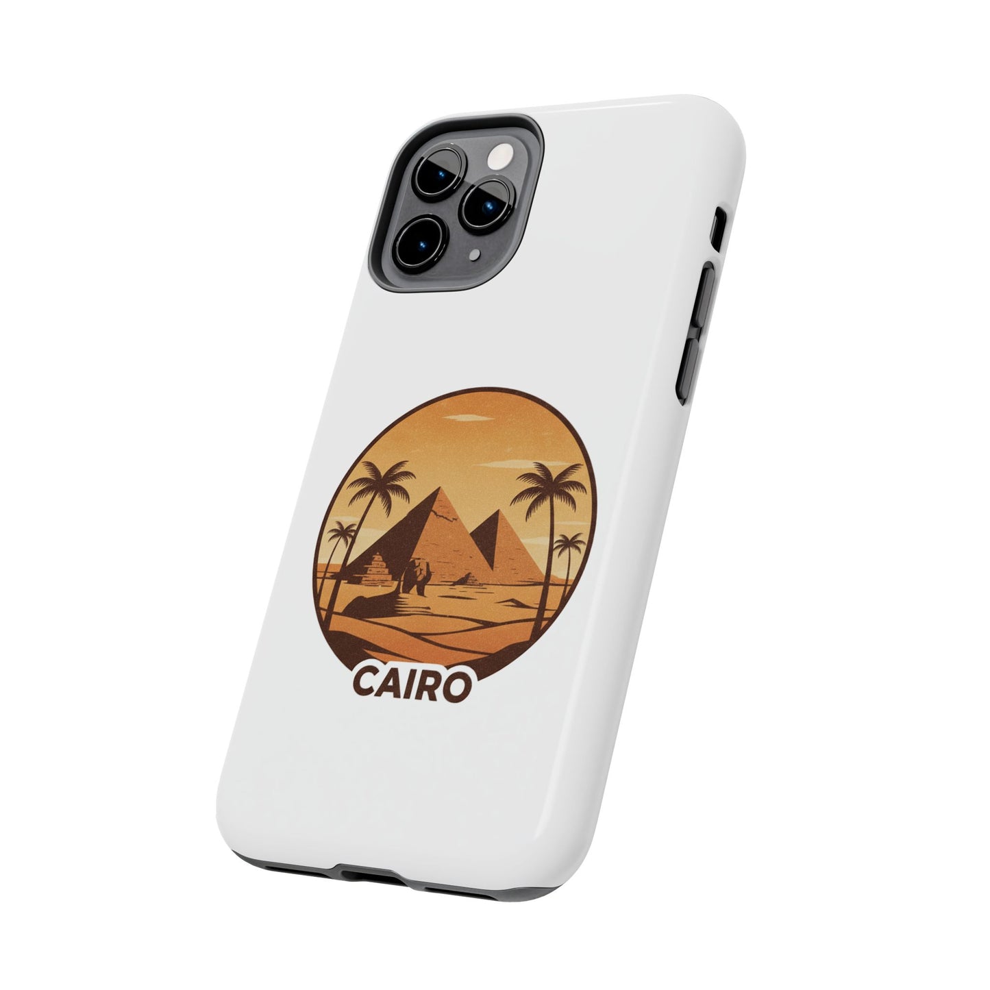 Cairo Pyramids Tough Phone Case — Vintage Egypt Travel iPhone/Android Protective Cover