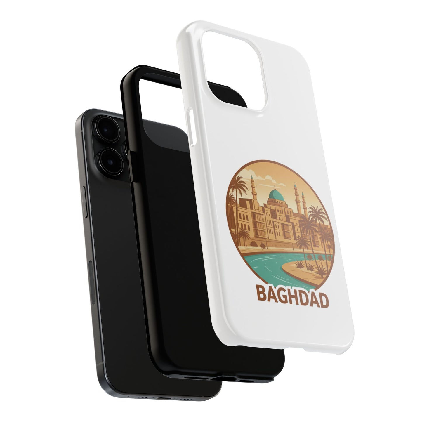 Baghdad Illustrated Tough Phone Case — Vintage Middle East Cityscape Protective Cover