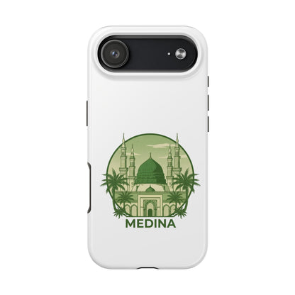 Medina Mosque Tough Phone Case – Islamic Landmark Green Phone Cover