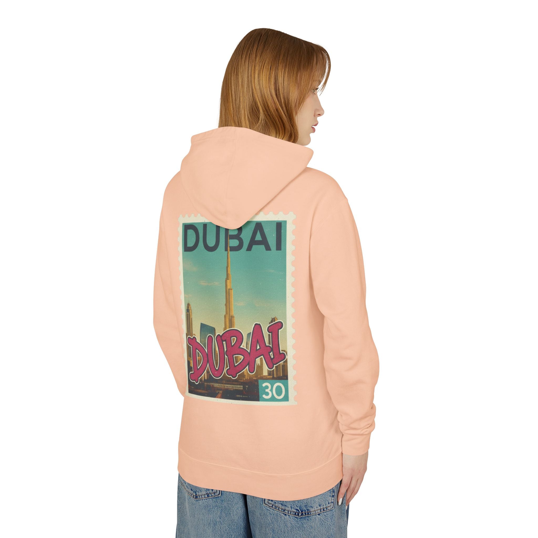 Dubai Vintage Postage Stamp Hoodie – Travel Souvenir Sweatshirt