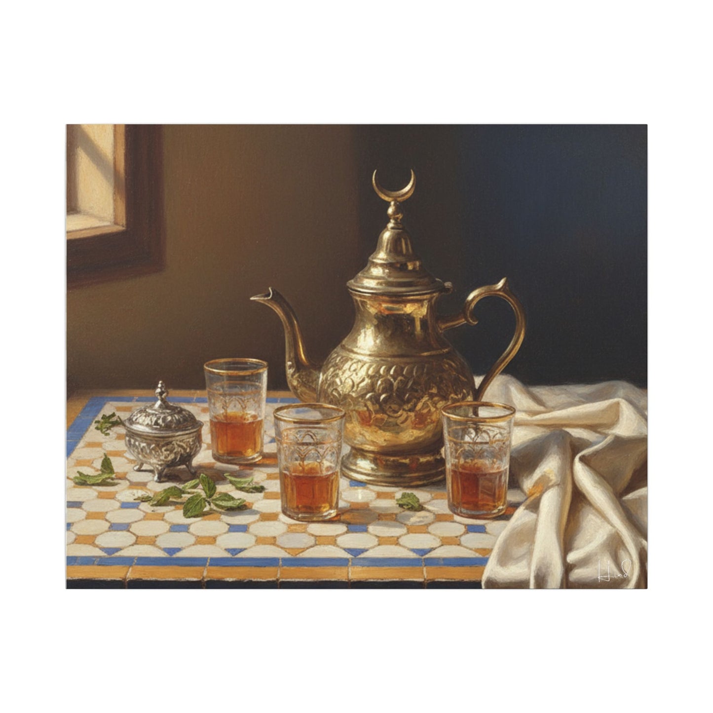 Moroccan Tea Still Life Canvas