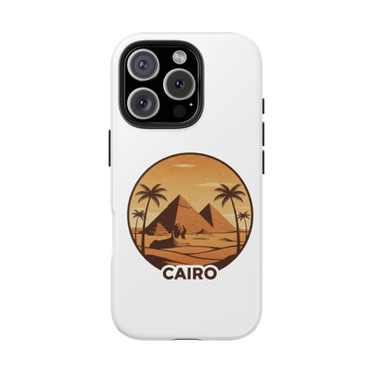 Cairo Pyramids Tough Phone Case — Vintage Egypt Travel iPhone/Android Protective Cover