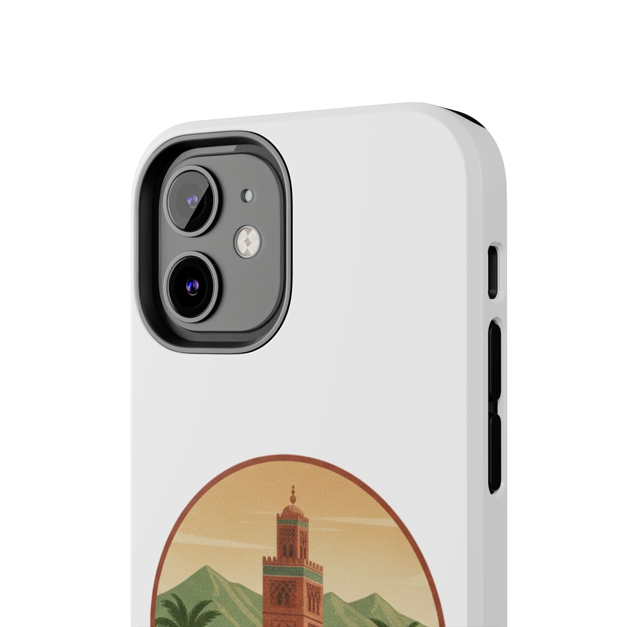 Marrakech Travel Phone Case — Vintage Moroccan Koutoubia Tower Design