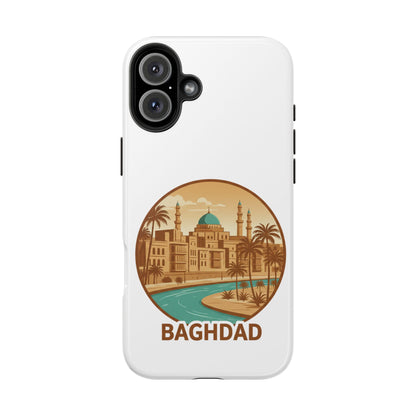 Baghdad Illustrated Tough Phone Case — Vintage Middle East Cityscape Protective Cover