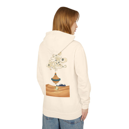 Desert Lamp Hoodie — Boho Floating Lantern Desert Sweatshirt