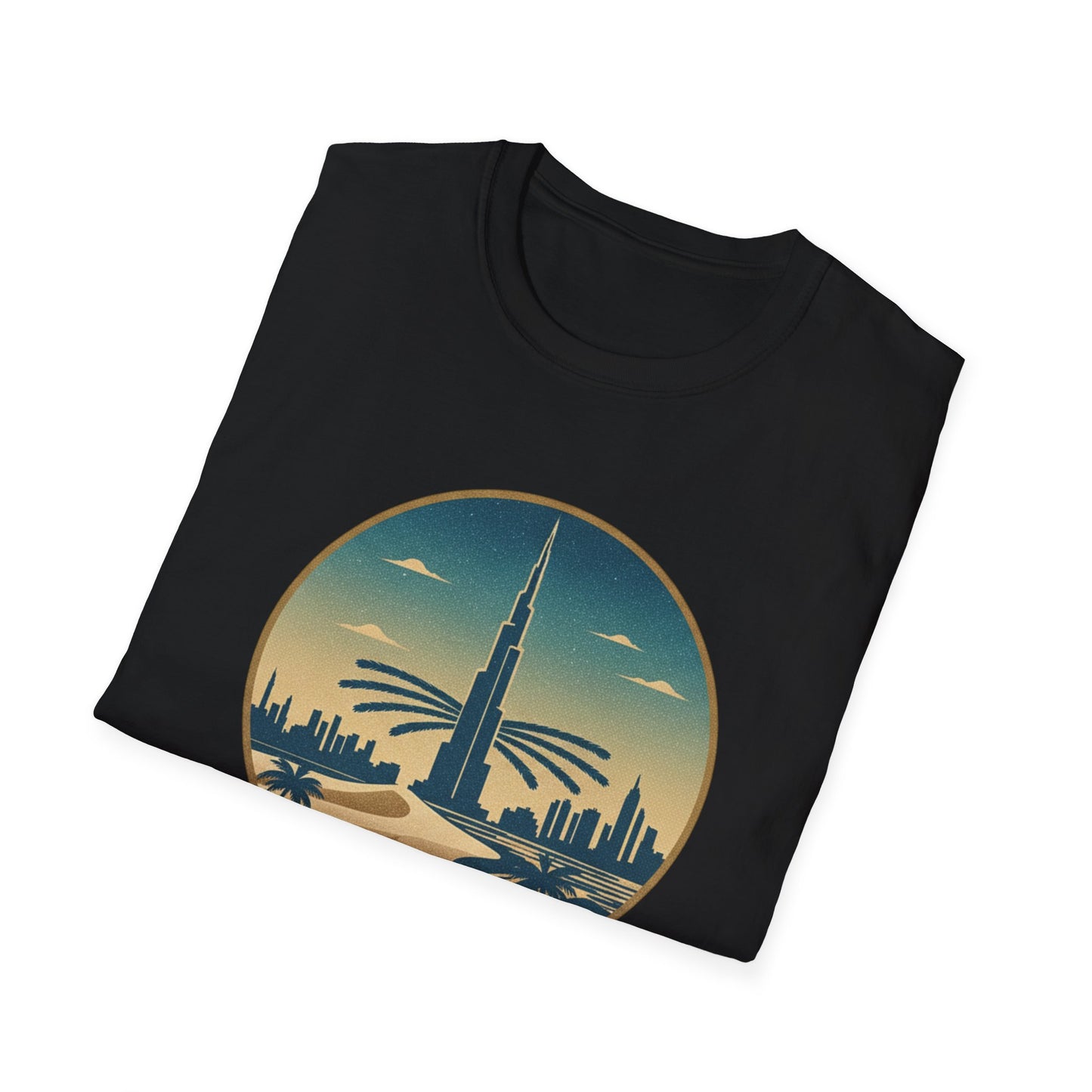 Dubai Skyline T-Shirt – Vintage Burj Khalifa Travel Tee