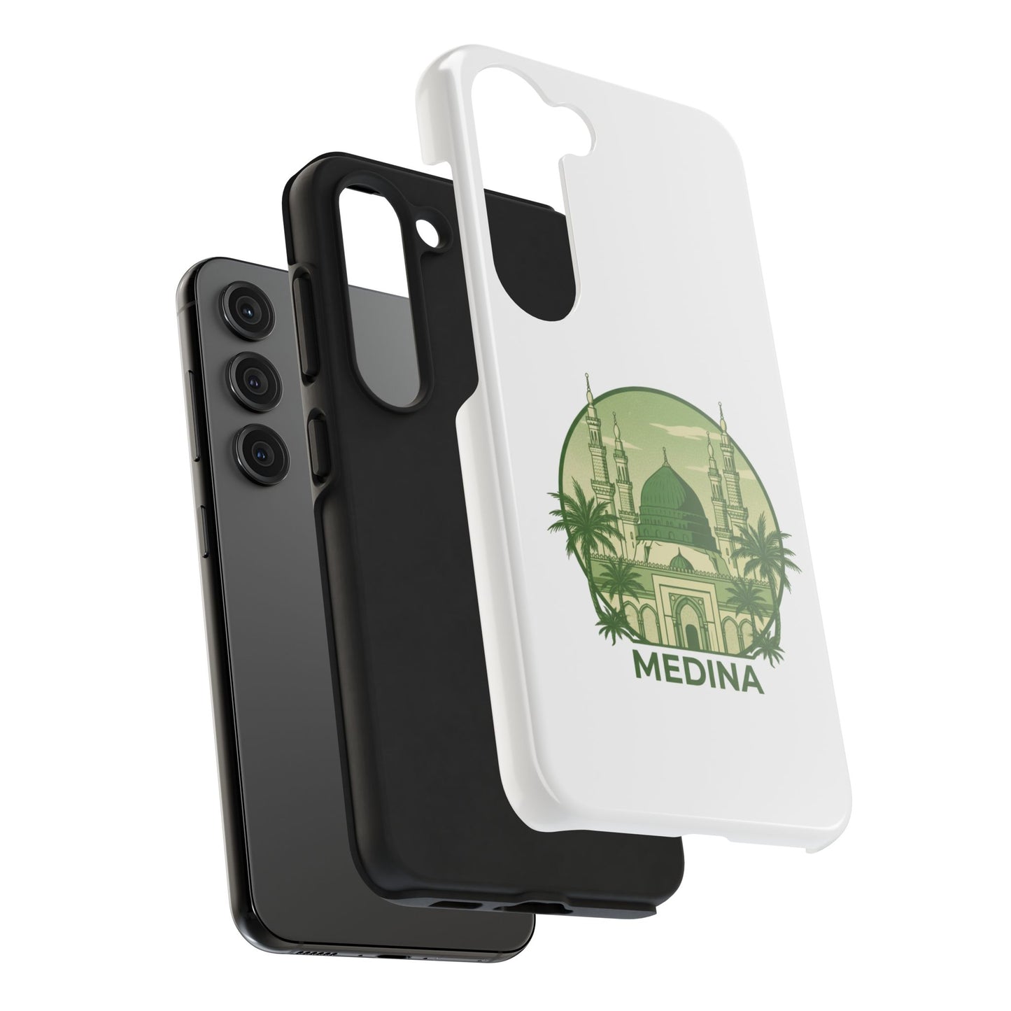 Medina Mosque Tough Phone Case – Islamic Landmark Green Phone Cover