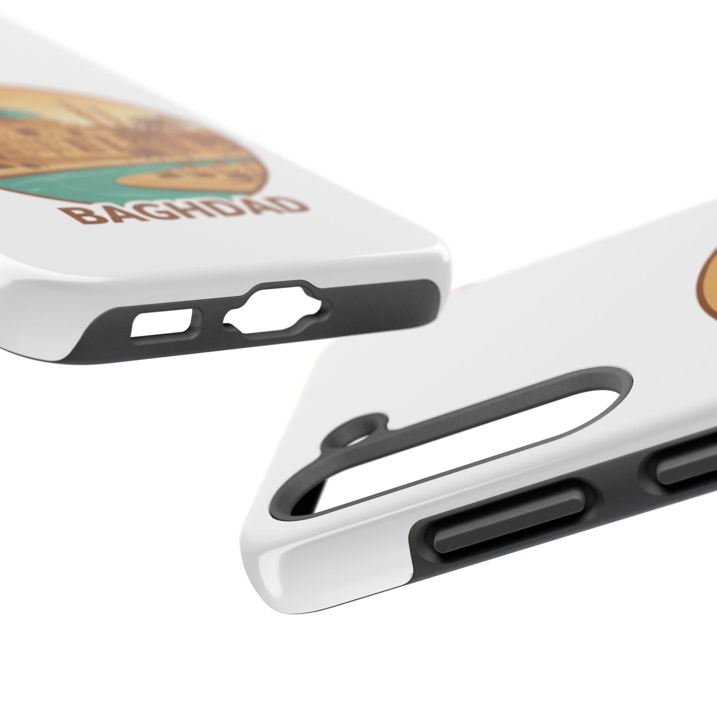 Baghdad Illustrated Tough Phone Case — Vintage Middle East Cityscape Protective Cover