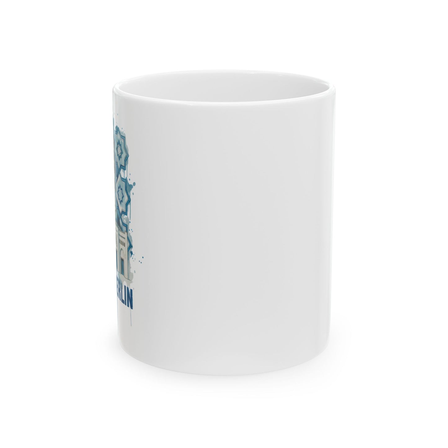 Turkey Travel Mug - Istanbul Blue Tile Design Ceramic Coffee Cup (11oz, 15oz)