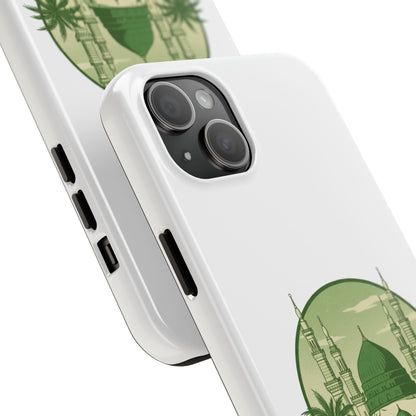 Medina Mosque Tough Phone Case – Islamic Landmark Green Phone Cover
