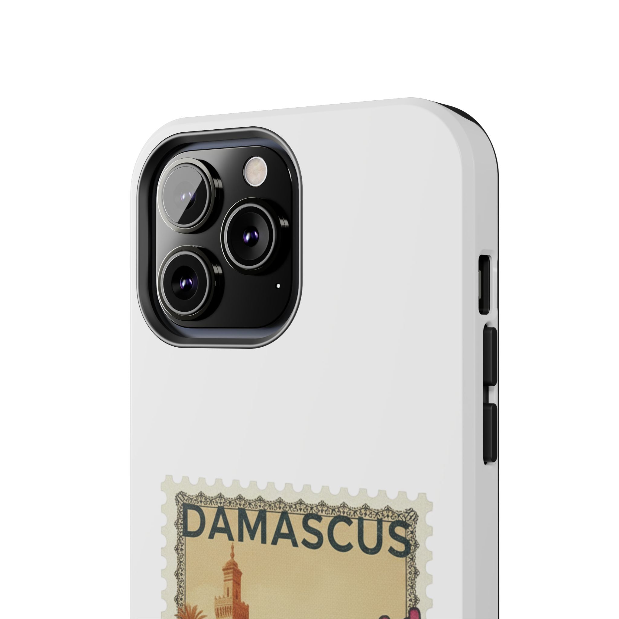 Damascus Vintage Stamp Tough Phone Case — Retro Travel Phone Cover