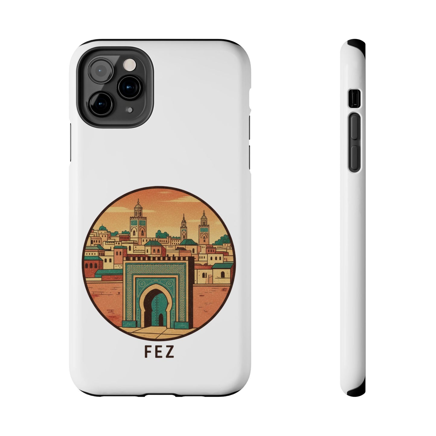 Étui de téléphone résistant Fez City — Étui de téléphone de voyage motif arche marocaine