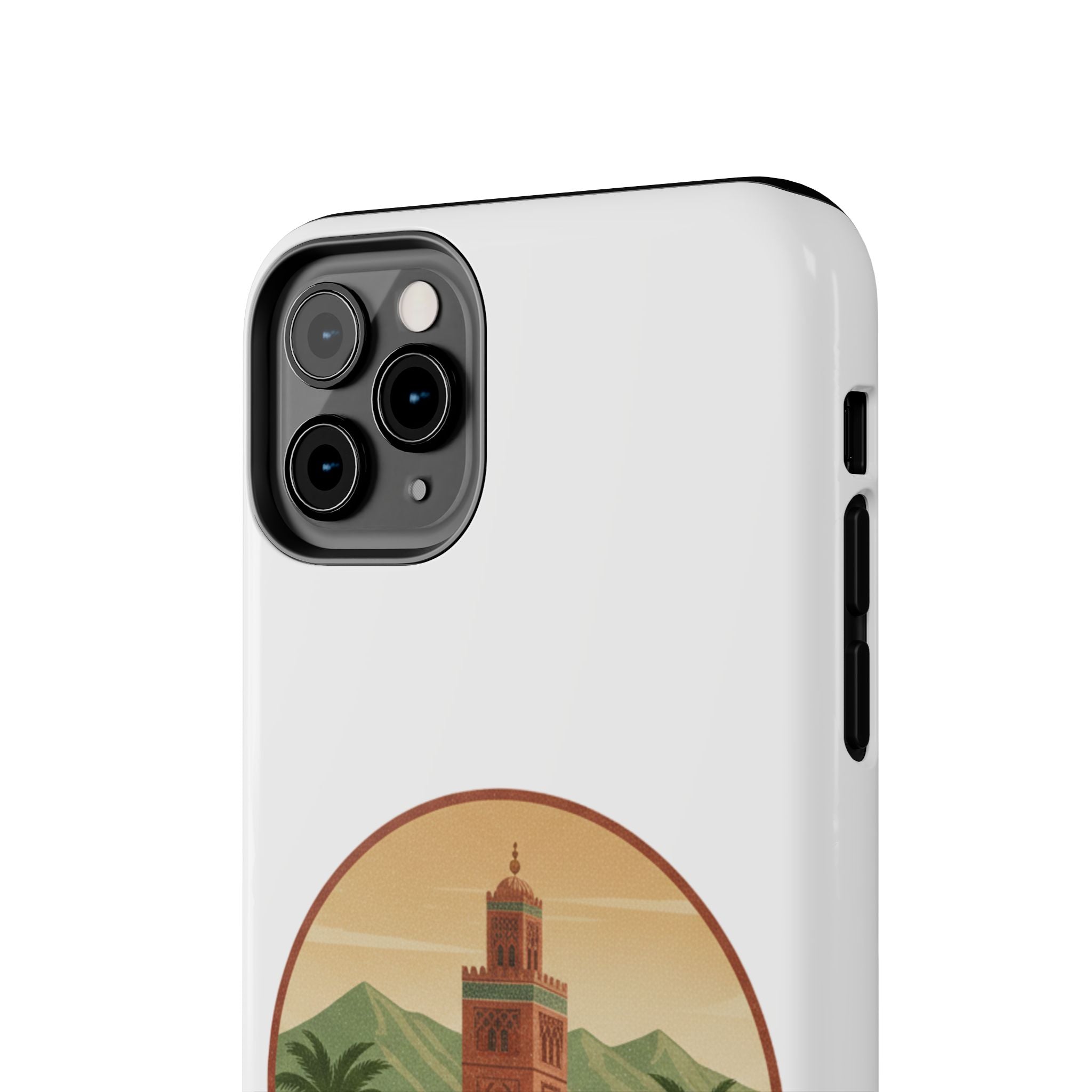 Marrakech Travel Phone Case — Vintage Moroccan Koutoubia Tower Design
