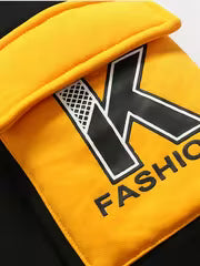 2pcs Men's -Lined Thickened Winter Jacket and Pants Set