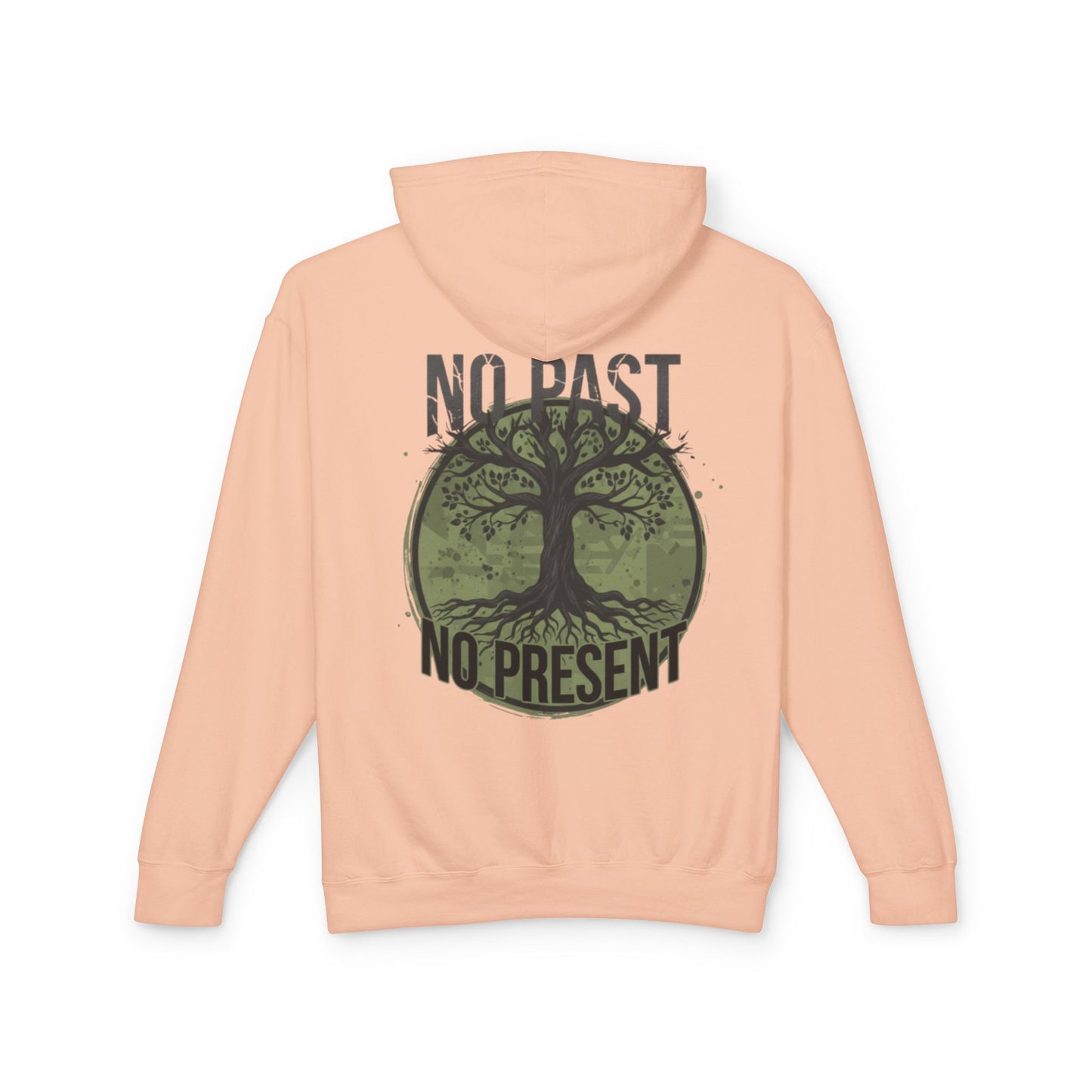 Tree of Roots Hoodie — "No Past No Present" Environmental Graphic Hoodie