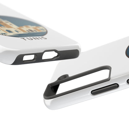 Coque de téléphone motif paysage urbain de Tunis — Coque de protection résistante pour iPhone