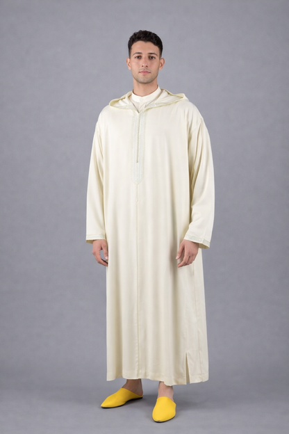 Jellaba Marocaine à Capuche - Style Moderne et Traditionnel
