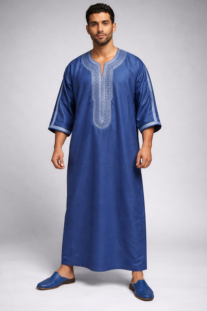 Gandoura Marocaine Premium - Broderie Traditionnelle
