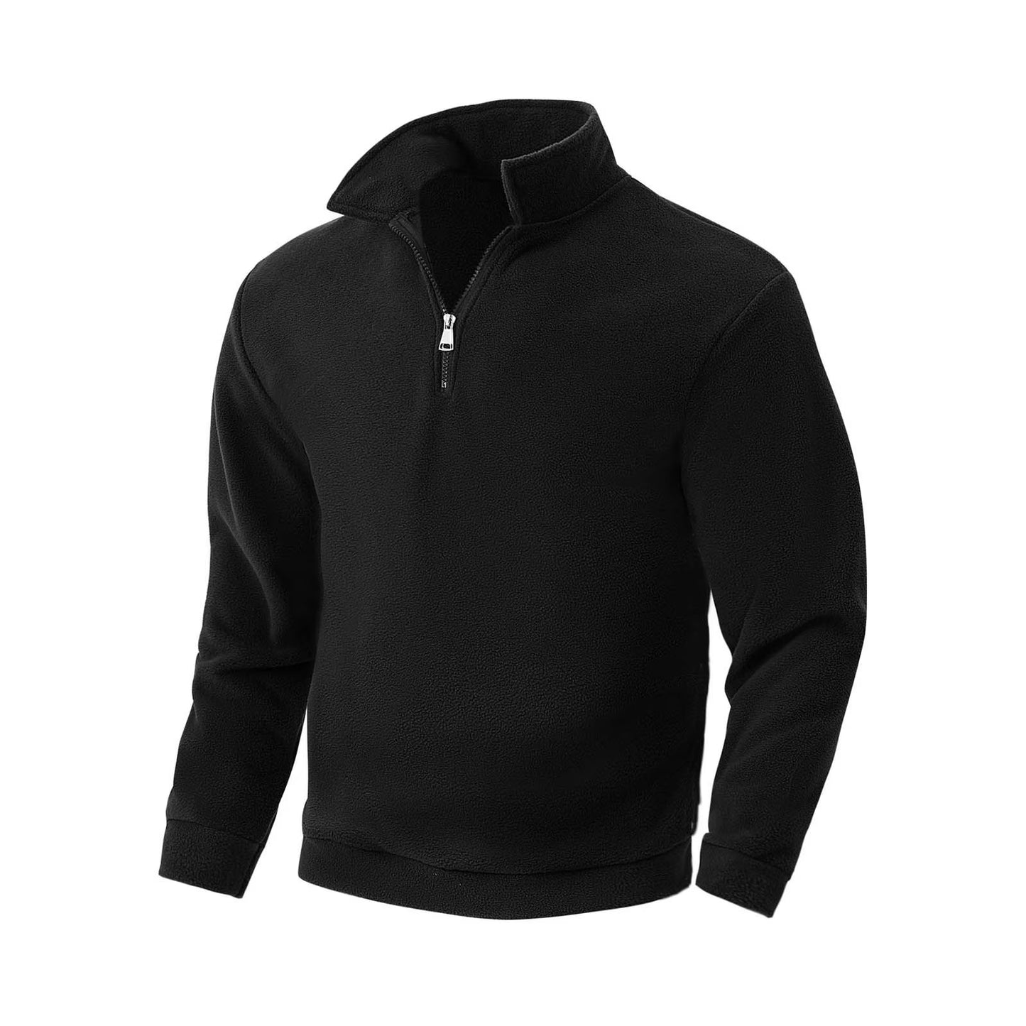 Men's Long Sleeve Fleece Quarter Zip Sweatshirt Stand Collar Thermal Fleece Pullover Jacket Golf Hiking Sweatshirts