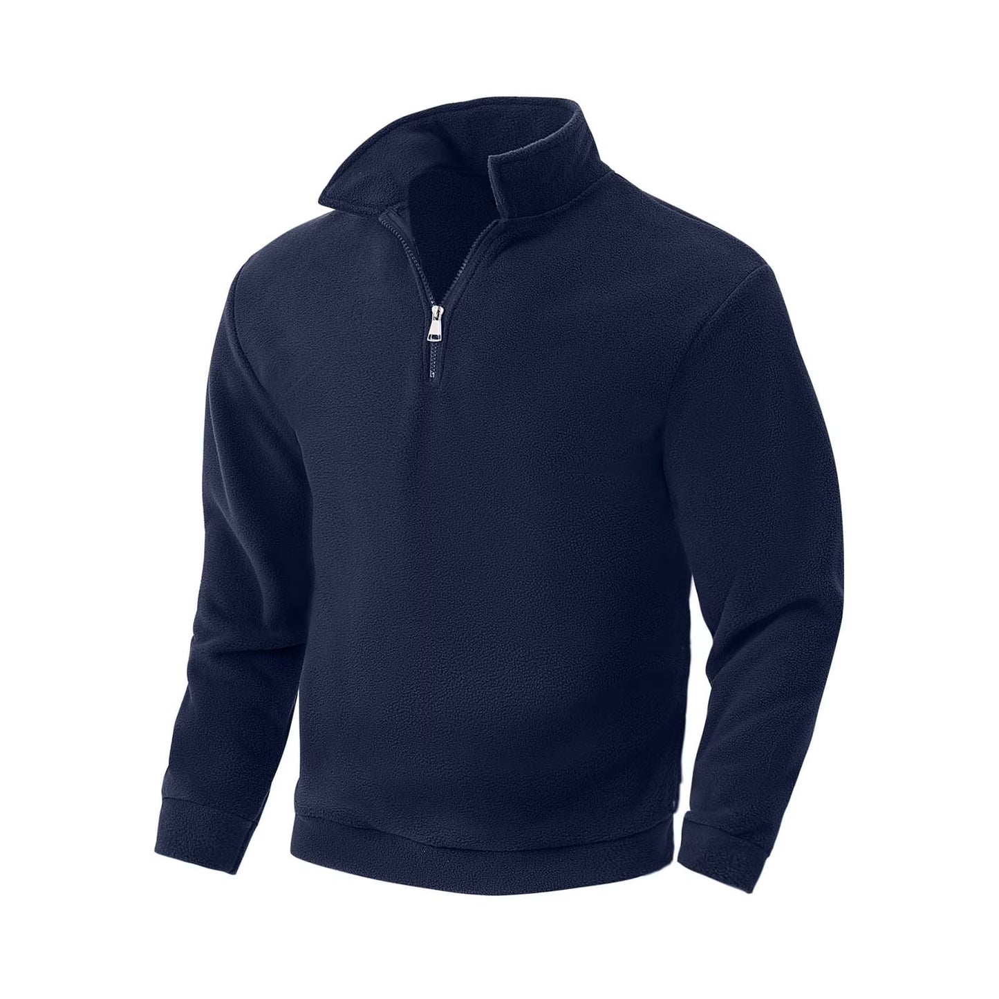 Men's Long Sleeve Fleece Quarter Zip Sweatshirt Stand Collar Thermal Fleece Pullover Jacket Golf Hiking Sweatshirts