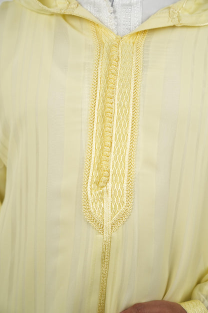 Gold cream Jellaba Soussdi