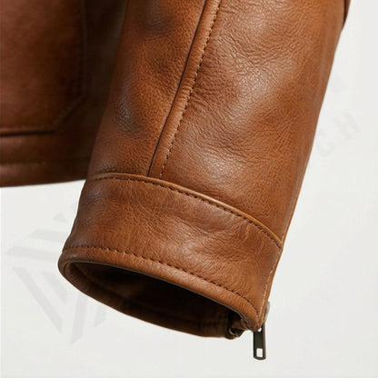 Tan Leather Motorcycle Jacket