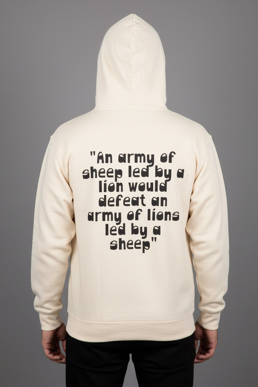 Army Quote Back Print