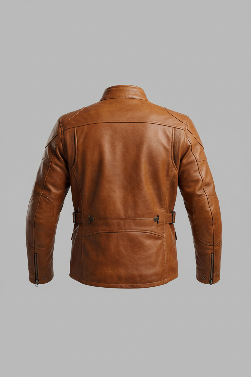 Tan Leather Motorcycle Jacket