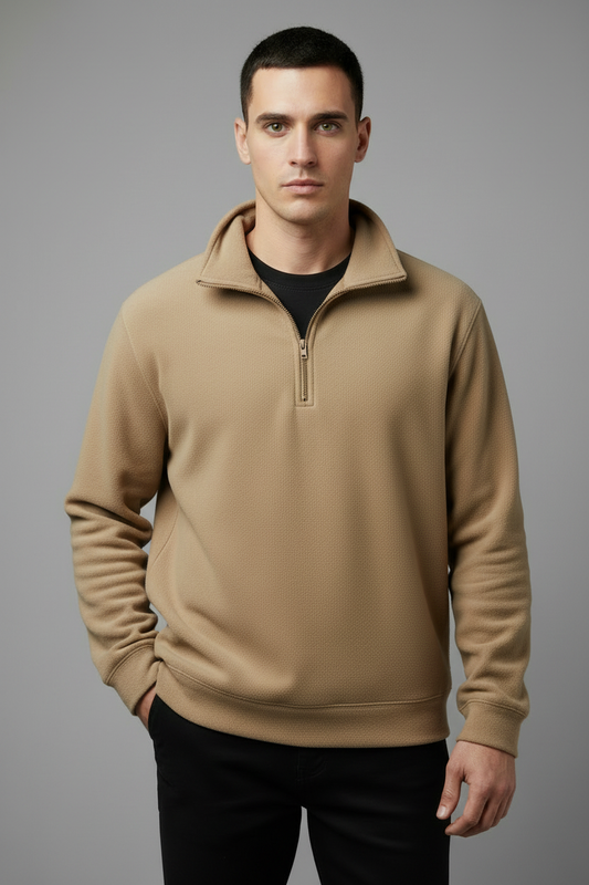 Beige Quarter-Zip
